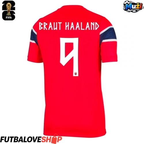Dres Nórsko Erling Haaland #9 Domáci MS 2026 Krátky Rukáv